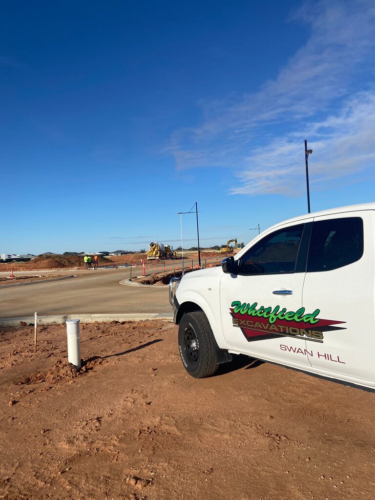 Whitfield Excavations site vehicle